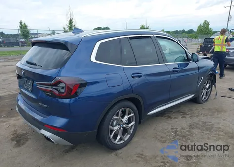2022 BMW X3 xDrive30I из США, поврежденный, VIN 5UX53DP04N9J98450